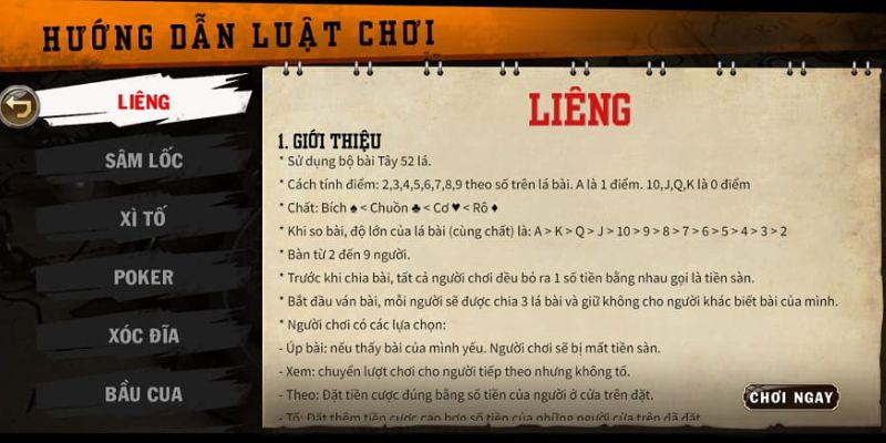 Cách tham gia chơi Liêng - Hướng dẫn chi tiết