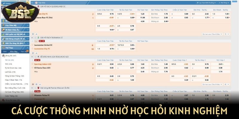 Cá cược thông minh nhờ học hỏi kinh nghiệm cao thủ